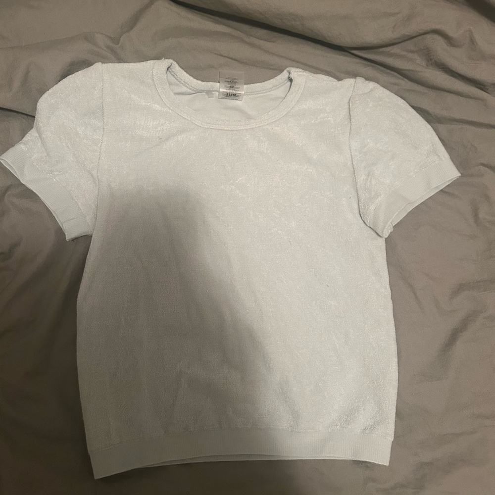 mint green aritzia towel top